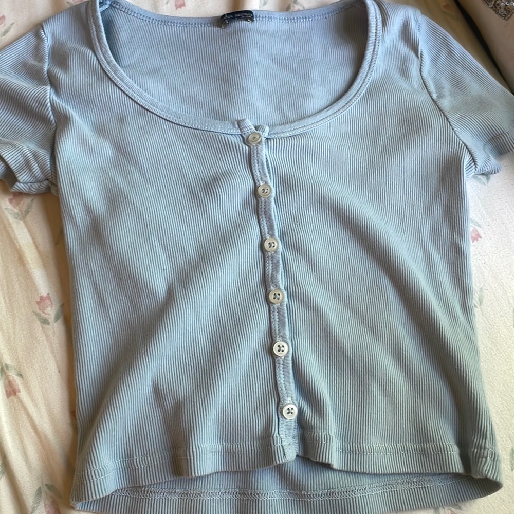 Brandy melville light blue zelly top